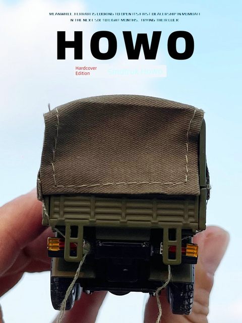 JKM1/64 Howo 8X8 integrated metal car model balance shaft military truck toy car collection gift ornaments