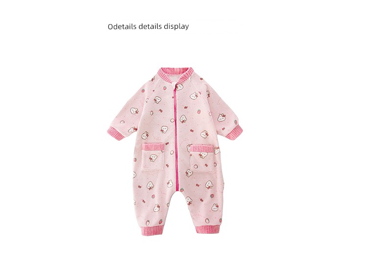 Children's One-Piece Pajamas, Autumn and Winter Fleece-Lined Girls' Flannel Home Clothes, Winter Anti-Kick Quilt, Baby Sleeping Bag — 19