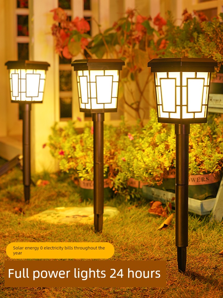 Solar Lawn Lamp Courtyard Landscaping Layout Outdoor Garden Landscape Ambience Light Outdoor For Home Waterproof Ground Plugged Light