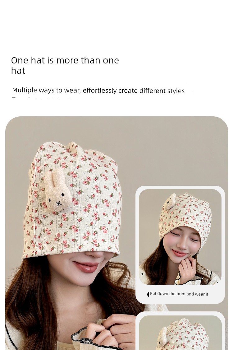 Jq Jingqi [Breathable] Summer Thin Cotton Maternity Hat Windproof and Warm Postpartum Headscarf Headband Maternity Hat — 13