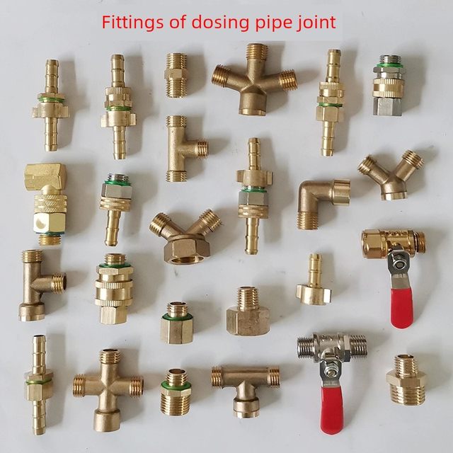 Powder spraying machine water outlet pipe copper connector spray pump valve switch quick connector thread socket spray pipe tee