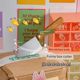 Japanese Ins cute mini kitchen knife disassembled express unboxing knife portable wooden handle fruit bread butter sauce knife