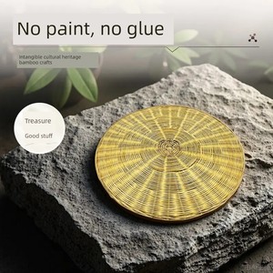 Intangible Cultural Heritage Bamboo Weaving Products Steamer Bamboo Grid Old-Fashioned Chinese Round Steamed Bun Bamboo 