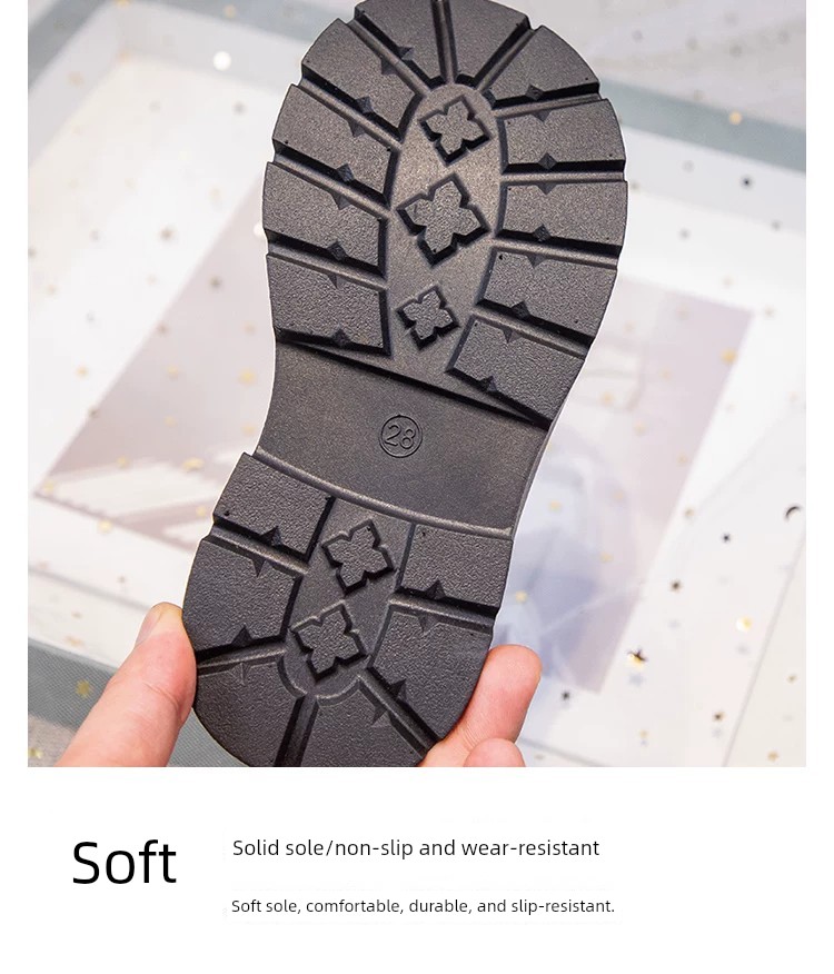 Black Leather Shoes for Girls, College Style, Height-Increasing, Versatile, British Style, Comfortable, Thick-Soled, Round-Toe, 2026 New Model — 10