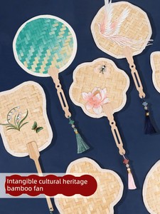 DIY Handmade Material Package Kids New Year Bamboo Fan