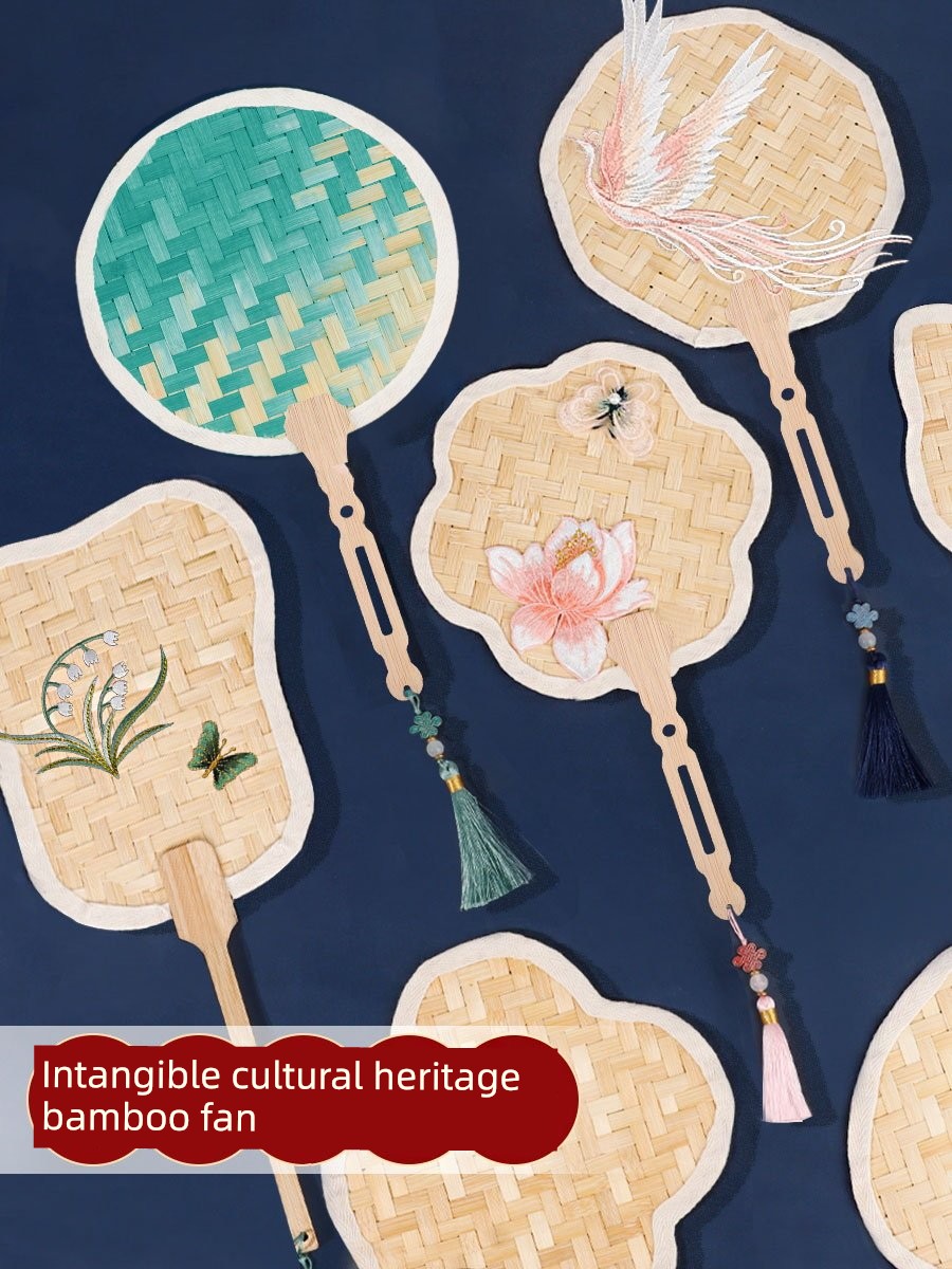 DIY Handmade Material Package Kids New Year Bamboo Fan