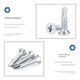 Cross countersunk head flat head drill tail swifttail self-tapping self-drilling screw M4M4.2M4.8 drill iron color steel tile nail