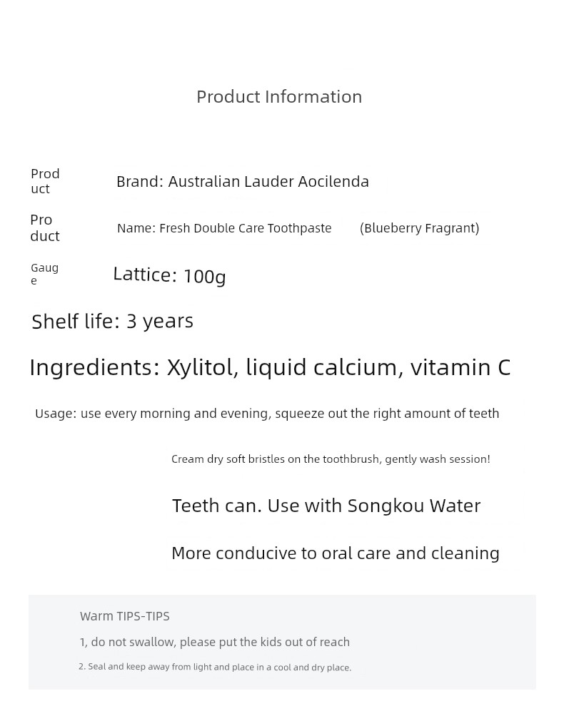 Australian Lauder Confinement Clear Breath Wash Pregnant Women Toothpaste — 10