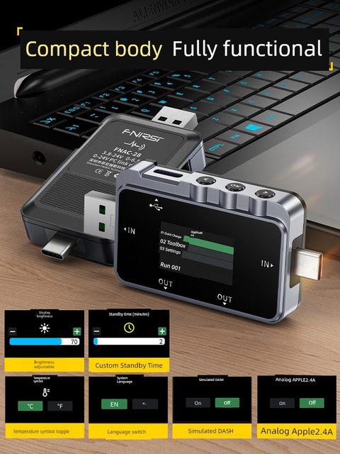 USB tester Type-C current voltage detector pd charger power fast charging protocol ripple detector