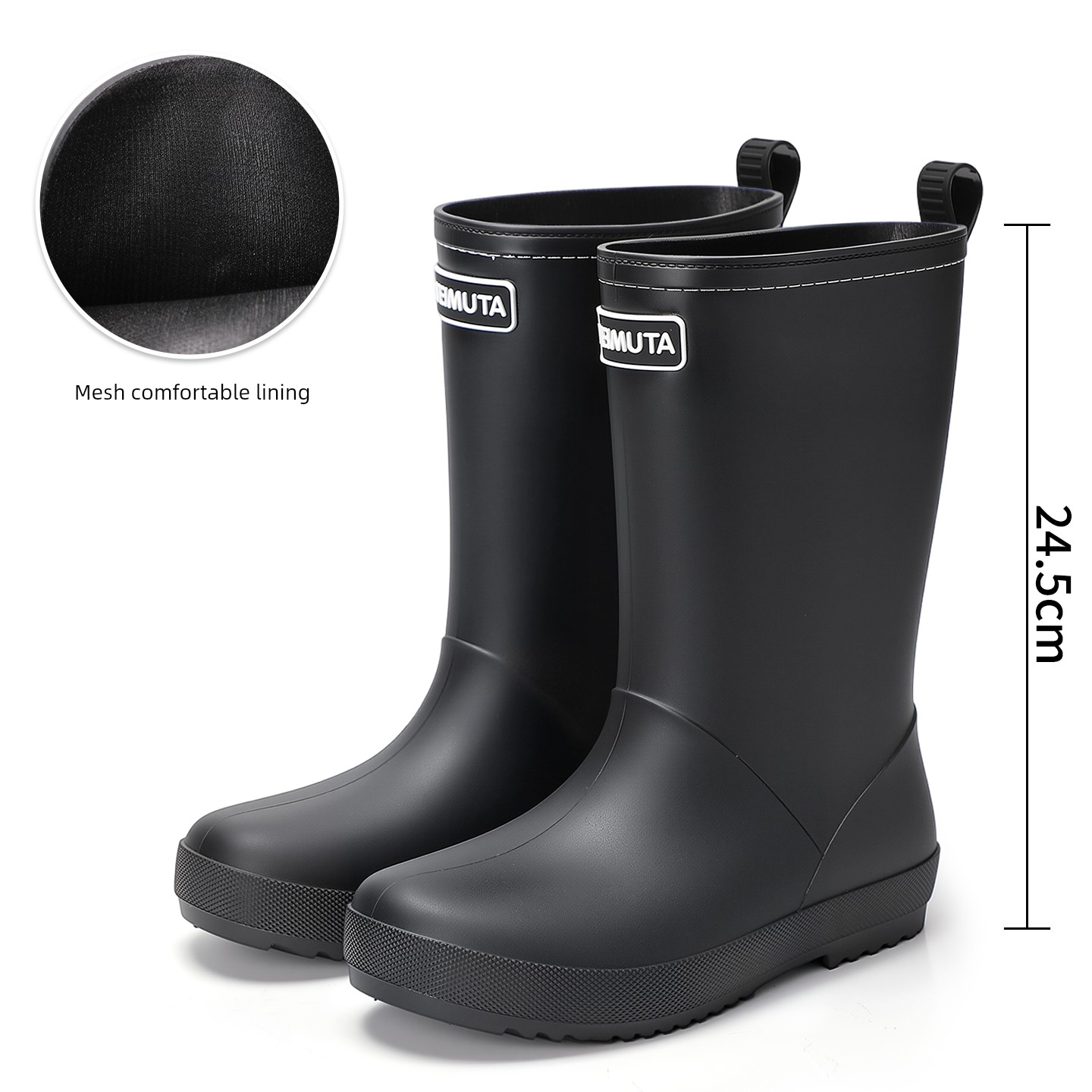 Children's Family Outdoor Rain Boots, Unisex Waterproof Ankle Boots with Anti-Slip Soles, Casual Hiking Water Boots, Rubber Shoes — 5