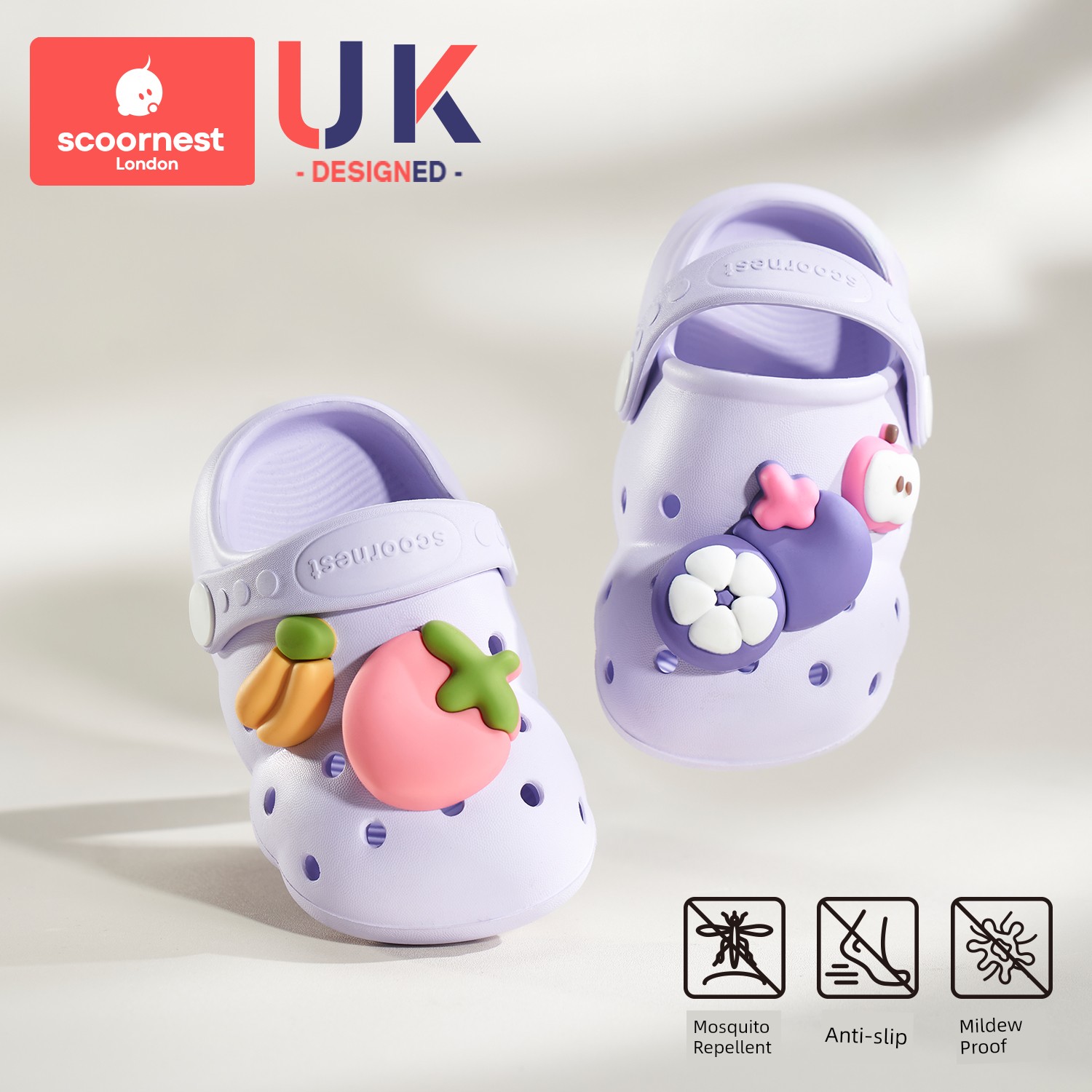 Kechao Children's Baby Clogs for Boys and Girls, Summer Closed-Toe Sandals, Indoor Bath Slippers, Non-Slip for Infants and Toddlers — 2