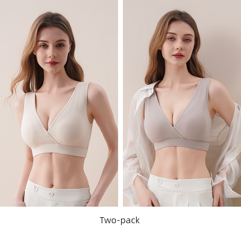 Pure Cotton Nursing Bra, Sleep-Friendly Maternity Bra, Vest-Style Postpartum Breastfeeding Bra, Suitable for Sleeping, Anti-Sagging, Thin Style — 6