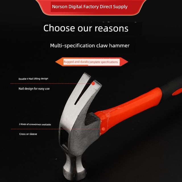 Claw hammer household multi-function nailing small hammer hammer hammer hammer hammer hammer hammer woodworking special iron hammer hardware tool nail pulling hammer
