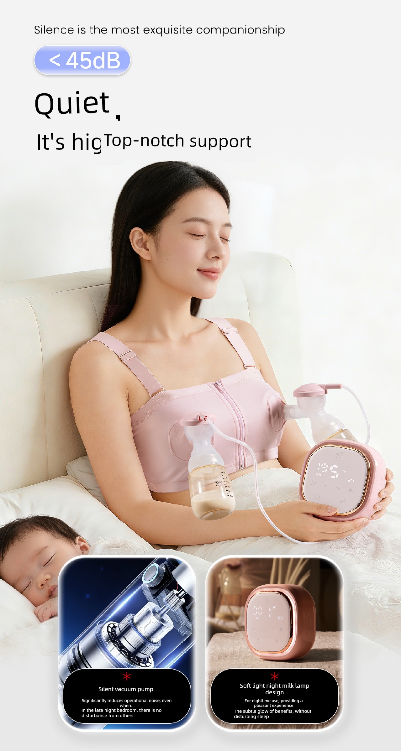 Xinbei Double-Sided Electric Breast Pump, Painless, Portable, Intelligent Frequency Conversion, Silent, Genuine, Fully Automatic, High Suction Power — 8