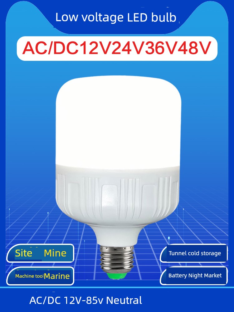 V Low Voltage DC Screw Energy-Saving Construction Site LED Bulb