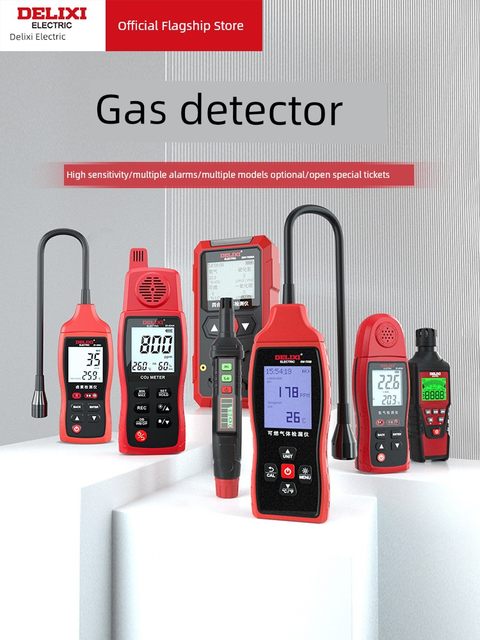 Delixi Electric Four-in-One Gas Detector Combustible Gas Halogen Oxygen Carbon Dioxide Gas Leakage Detector