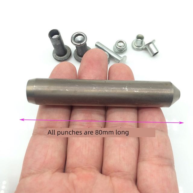加硬铆钉翻边冲头白钢冲头 半空心铆钉卷边模具 高速钢制造手敲模