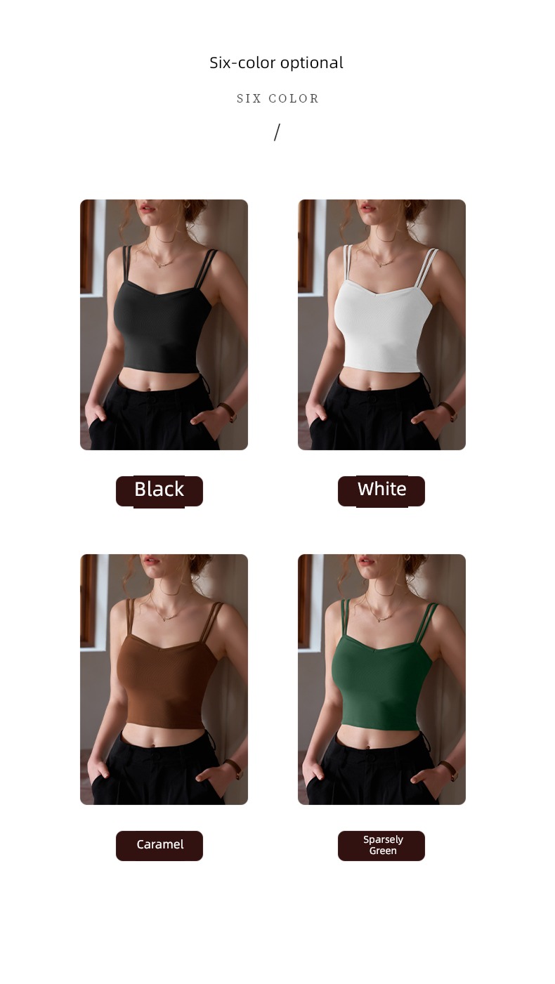 Beautiful back summer Thin money Wear out Big chest shows small camisole