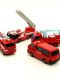TOMY Tomica alloy car model toy ladder fire lighting command vehicle four-car set