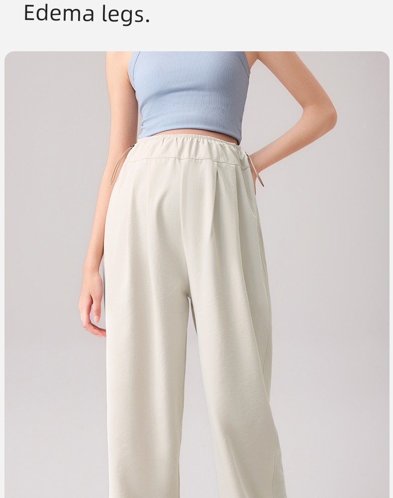 October Crystal Maternity Pants Autumn Style, Wearable Outside, Non-Tightening on the Belly, Petite Wide-Leg Cropped Casual Pants, Hydrogen Pants — 8