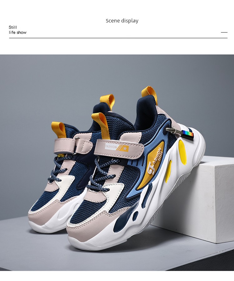Boys' Shoes 2026 New Autumn and Winter Breathable Children's Sports Shoes for Older Kids and Students, Non-Slip Casual Running Shoes — 40