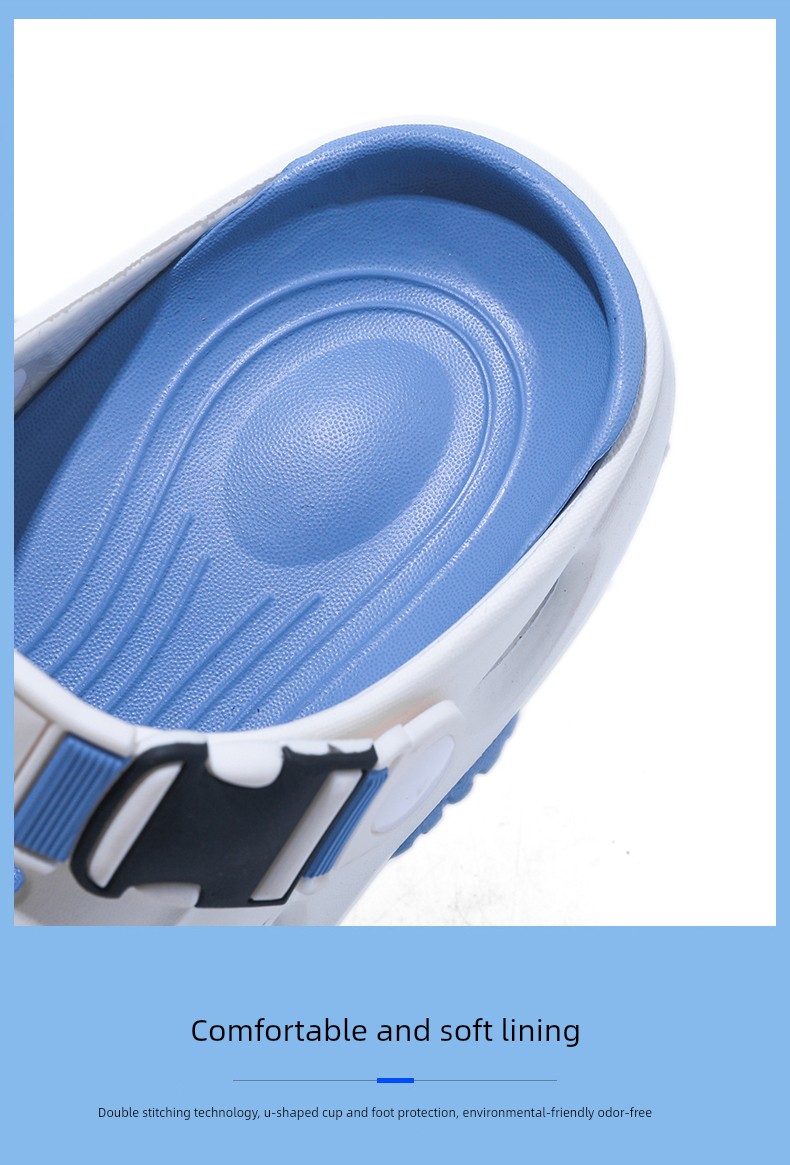 Boys' Summer Slippers, Children's Clogs, Big Kids' Soft-Soled Non-Slip Beach Shoes, Outdoor Dual-Use Boys' Closed-Toe Sandals — 7