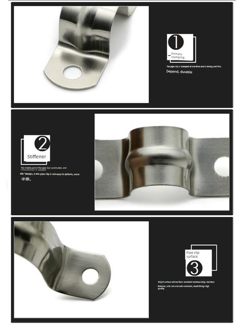 Xinran 201/304 stainless steel riding clamping tube card u type snap ohmka saddle card fixed water pipe clamp line card