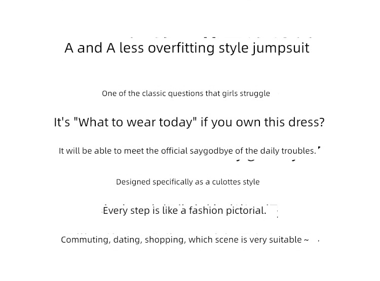 autumn Tooling air fashionable Cool feeling Jumpsuits