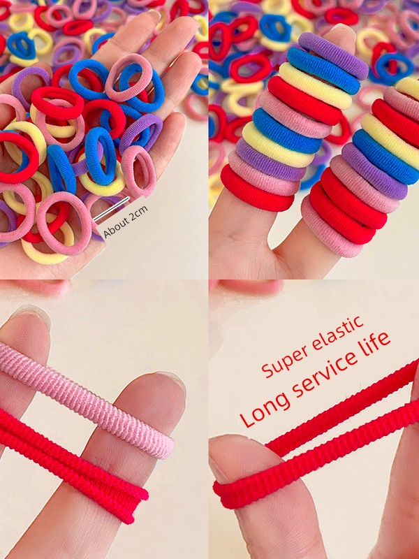 Children's Hair Ties Do Not Damage Hair, High Elasticity Towel Rings, Baby Hair Ties, Elastic Bands for Thin Hair, Durable Hair Accessories, Girls' Hair — 5