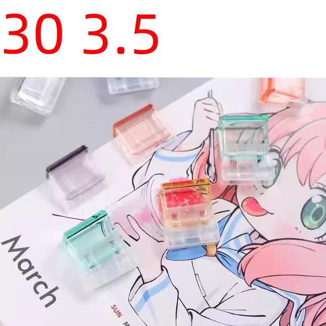 Transparent push-push clamp clamp test paper storage traceless binding office documents stationery fixed small clips swallow tail clip