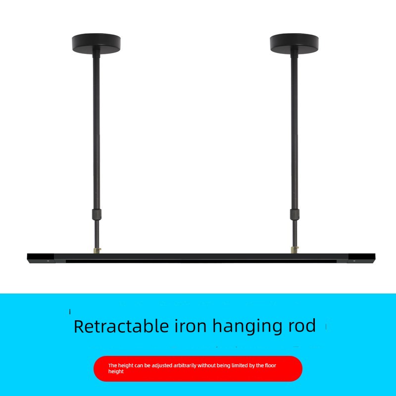 New Led Classroom Light with Dedicated Hanging Rod, Blackboard Light, Adjustable Track Spotlight with Extendable Rod, Black and White Telescopic Rod Hanging Rod