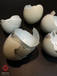 Eggshell Inlays, Large Pieces, Clean of Film, Lacquer Art, Eggshell from Chicken, Duck, Quail, for Lacquer Art