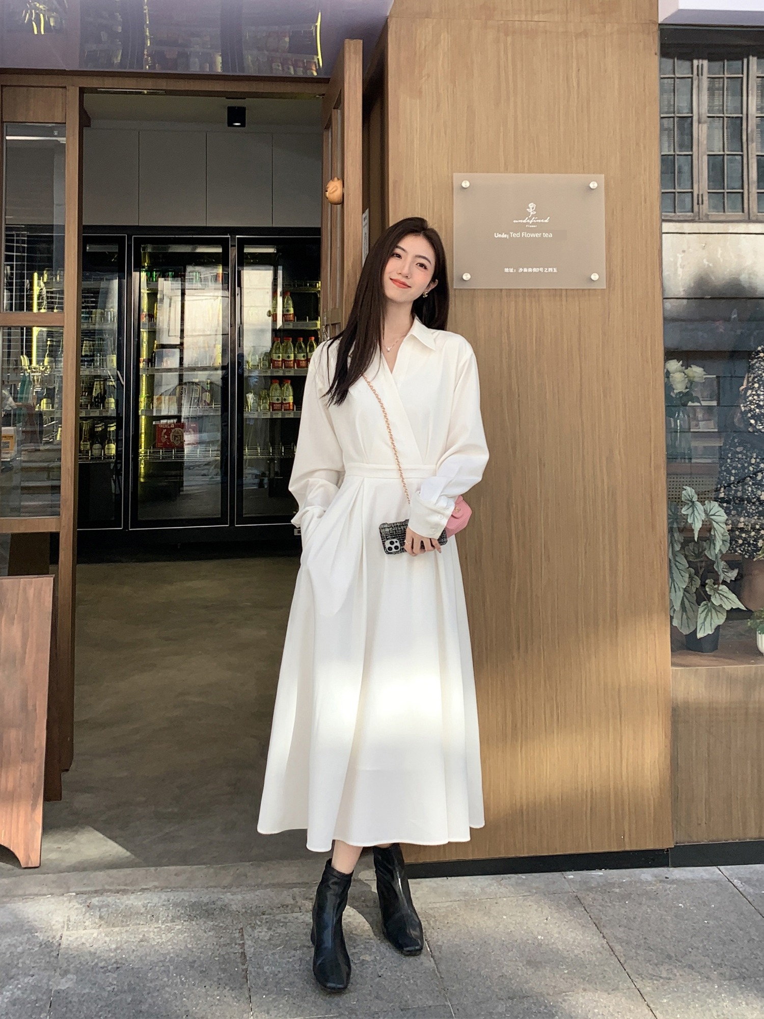MULVAN white Advanced sense temperament Show thin Dress