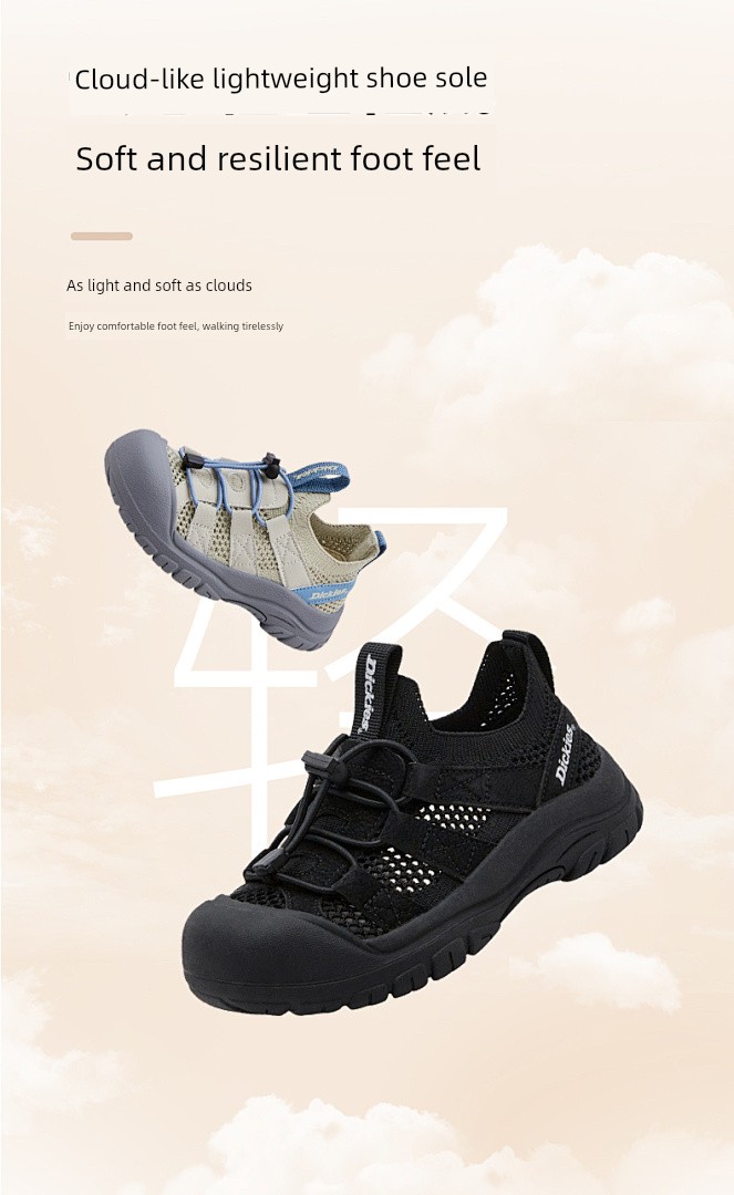 Dickies Medium and Large Children's Sports Shoes for Boys and Girls 2026 Summer New Mesh Breathable Kidsren's Versatile Sandals — 7