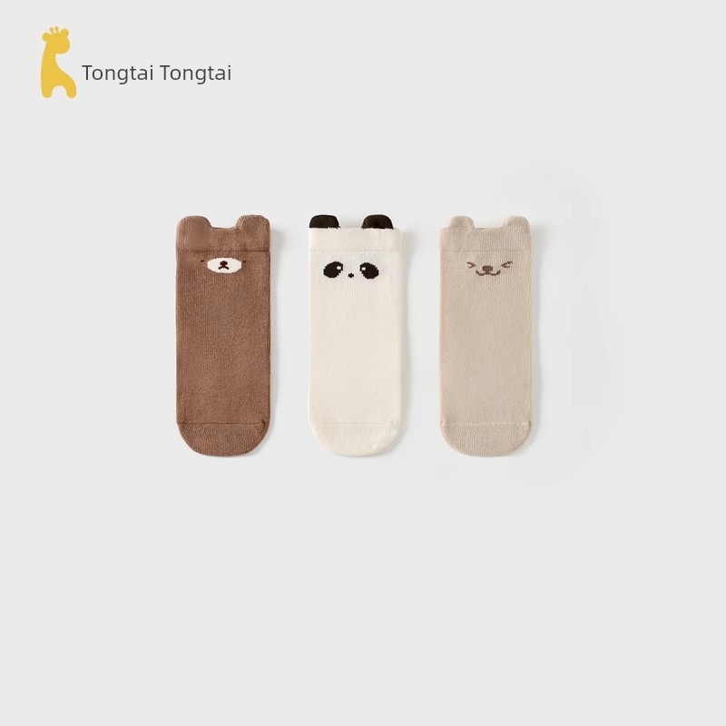 Tongtai Baby Socks Spring and Summer Thin Baby Wide Mouth Not Tight Mesh Long Socks Kids Wide Mouth Tube Socks 3 Pairs — 4