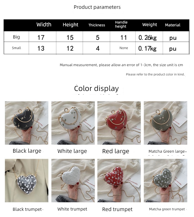 Minority Internet celebrity France texture Inclined shoulder bag chain