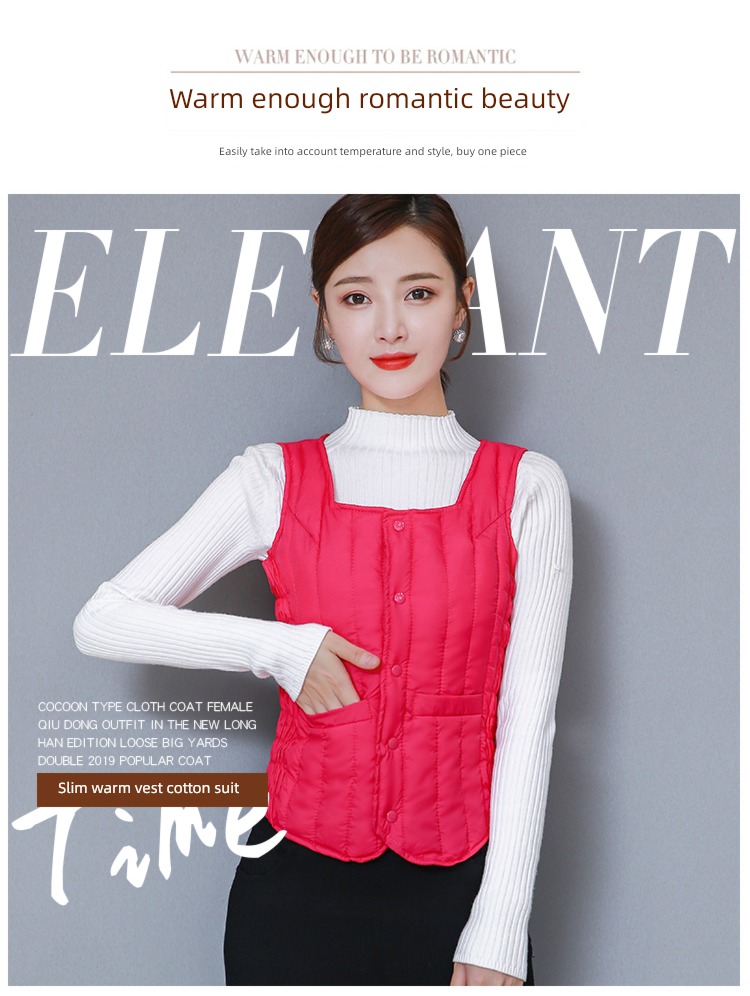 have cash less than that is registered in the accounts Korean version Warm clothing Middle aged and elderly Down cotton Vest