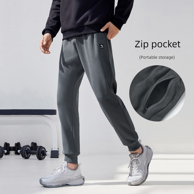 autumn male easy Tie one's feet knitting run Sports pants