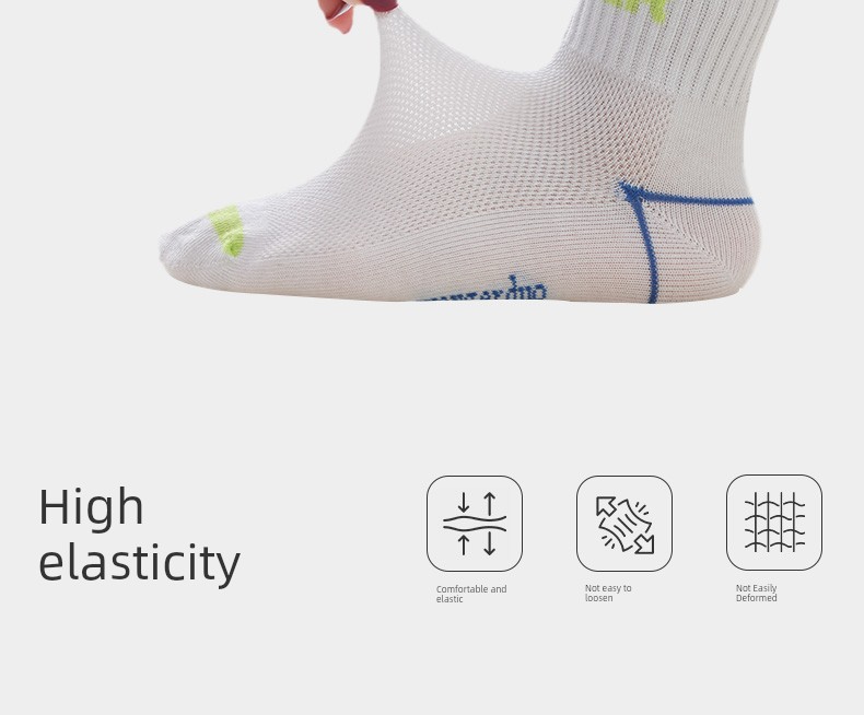 Boys' Socks, Summer Thin Cotton Socks for Children and Teenagers, Medium and Large Children's Boys' Sports Sweat-Absorbent and Odor-Resistant Mid-Calf — 17