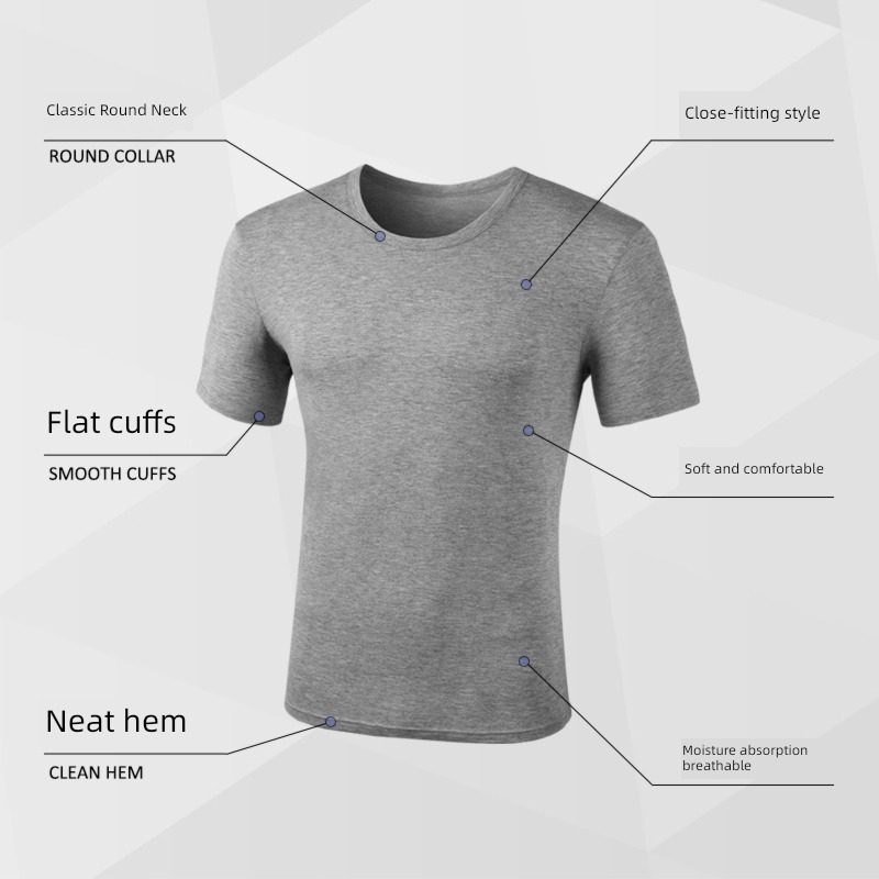 hyz  Middle aged and elderly pure cotton Undershirt Short sleeve T-shirt