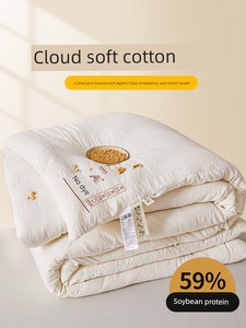 Cotton Quilt Soybean Fiber Thick Warm Winter Duvet Quilt Quilt for Spring and Autumn Duvet Insert Pure Cotton Dormitory 