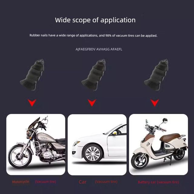 Tire repair rubber nail vacuum tire special quick tire repair tool Automotive electric vehicle tire mushroom nail rubber nail tool