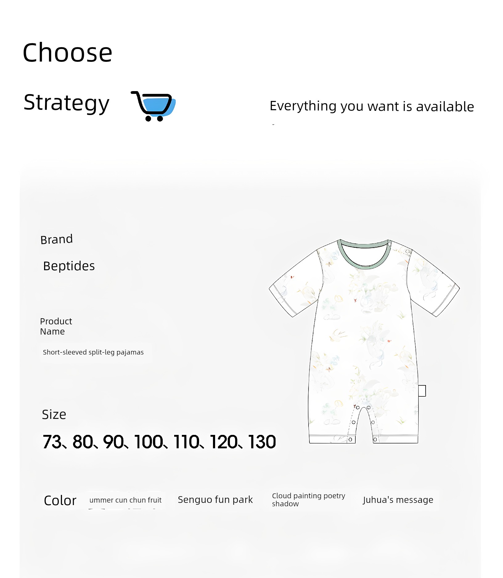 Beipisi Summer Breathable Romper Girls' Jumpsuit — 40