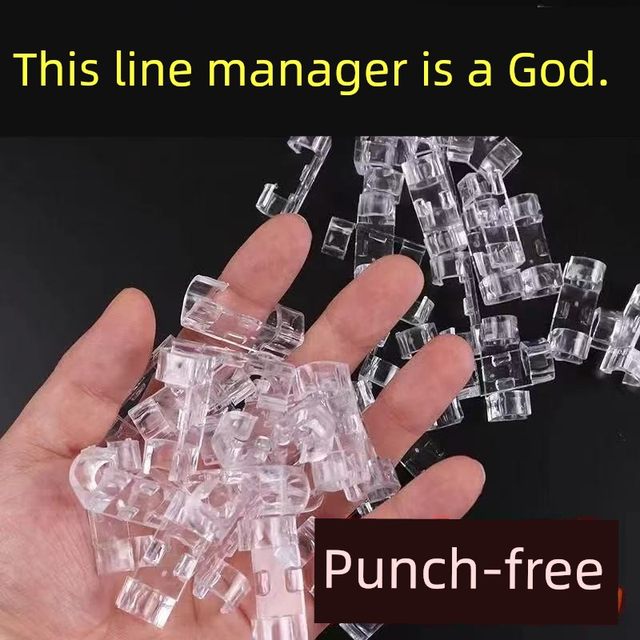 Punch-free wire manager wire fixer self-adhesive data cable snap storage network cable wiring wall insertion wall