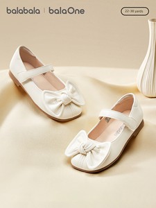 Balabala Children's Shoes Girls' Princess Shoes 2026 Summer New Model Kids' Bow Leather Performance Shoes