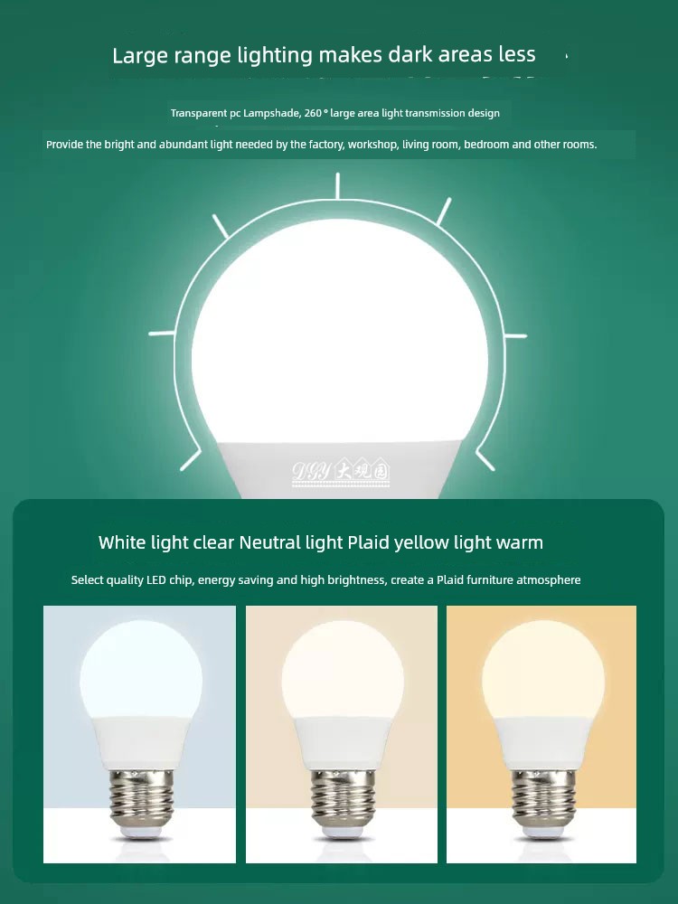 LED Super Bright Warm White Light For Home Eye Protection Bulb