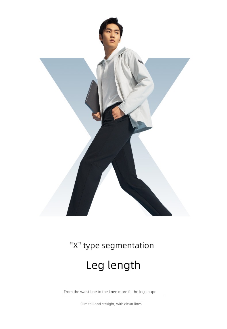 Anta No. 2 routine Plate type male Straight cylinder motion trousers