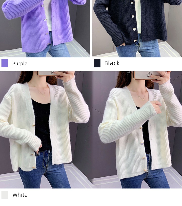 ma'am spring and autumn winter Advanced sense Hot money knitting Cardigan