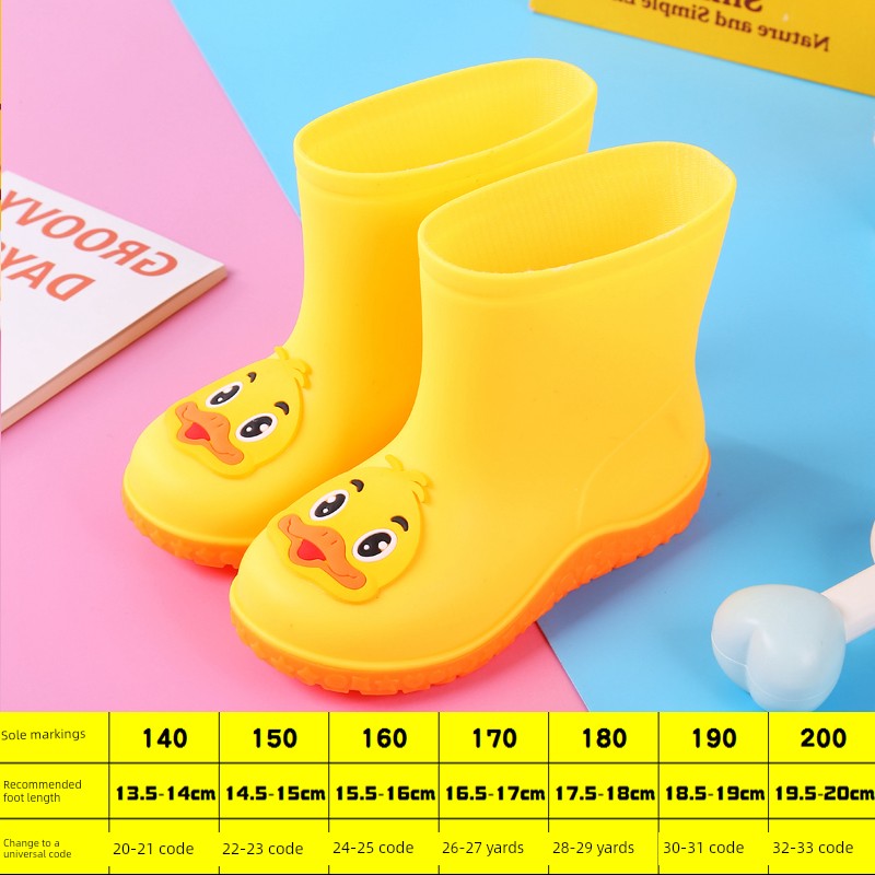 Cartoon Rubber Shoes for Rainy Days, Children's Rain Boots for Boys and Girls, Non-Slip, Suitable for All Seasons, Cute Kids' Water Shoes for Kindergarten — 6