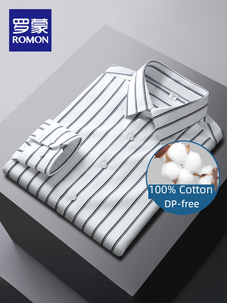 DP Romon Easy to take care of business affairs Long sleeve work clothes shirt
